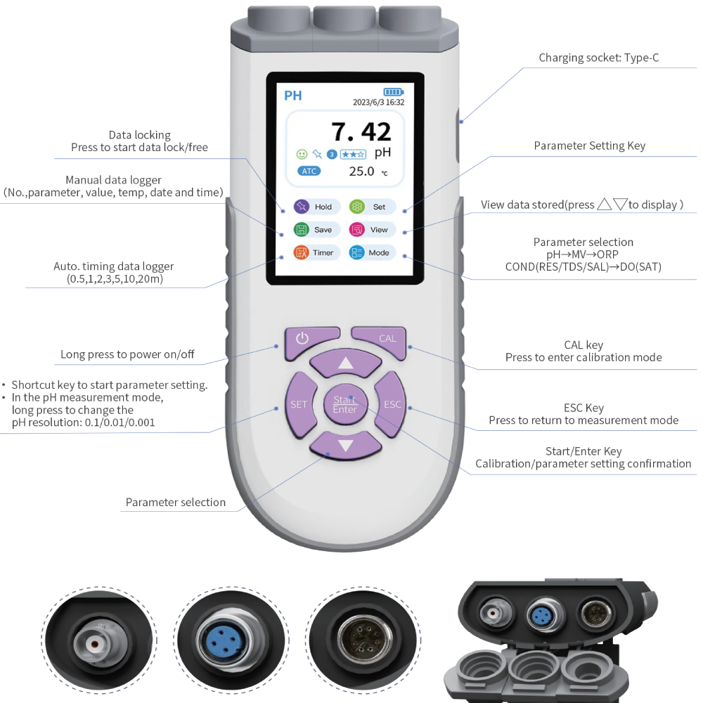 WEIAI Lab, Alat Pengukur pH Pr - Do Oxygen Meter ulasan dan harga